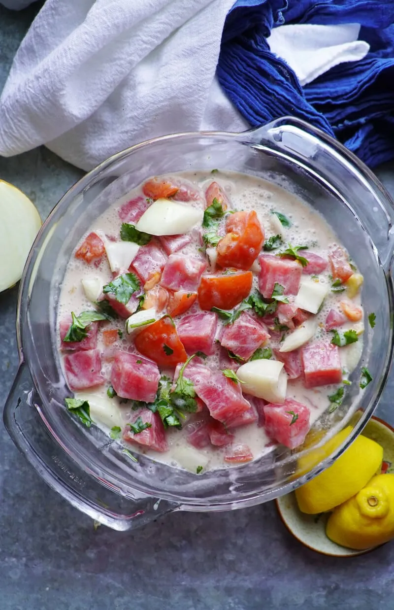 Tuna Ceviche, Island Style